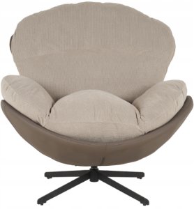 Fotel wypoczynkowy Milo taupe velvet 3D obrotowy stylowy do salonu 5