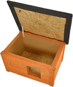 Wood OK Buda dla psa/kota Teak + legowisko 88