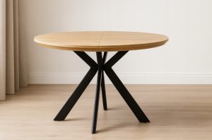 Malys Group Stół okrągły rozkładany fi 110-150 dąb nowoczesny do kuchni i jadalni 4