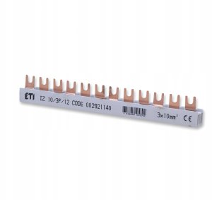 Eti-Polam Szyna łączeniowa widełkowa 3P 63A 10mm2 (12 mod.) IZ10/3F/12 002921140 5