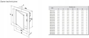 Ventika Drzwiczki rewizyjne metalowe białe 600x600 z zamkiem DMZ60X60 7