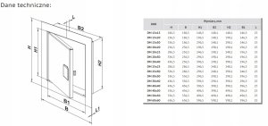 Ventika Drzwiczki rewizyjne metalowe białe 600X600 z plastikowym uchwytem DM60X60 6