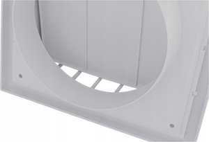 Wylot ścienny z zaworem zwrotnym i okapem fi 150mm szary MW152AZPKSZ 2