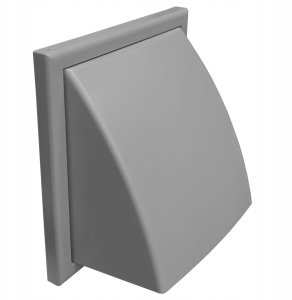 Wylot ścienny z zaworem zwrotnym i okapem fi 150mm szary MW152AZPKSZ 8