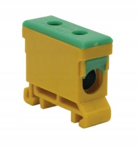 Elektro-Plast rozdzielacz odgałęźny jednobiegunowy AL/CU 35-150mm2 żółto-zielony montaż płaski i na szynę TH WLZ35P/150/z 48.507 2