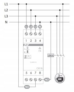 Przekaźnik kolejności i zaniku fazy CKF-B-TRMS 7