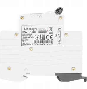 Bemko Wyłącznik nadprądowy 1P C 6A 4,5kA AC SCHELINGER A02-G7-1P-C06 9