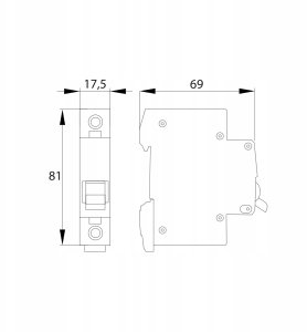 Bemko Wyłącznik nadprądowy 1P B 25A 4,5kA AC Schelinger A02-G7-1P-B25 13