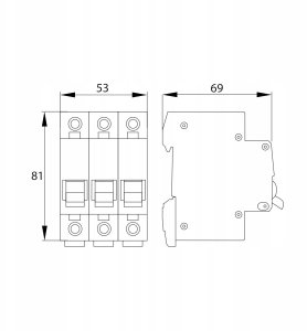 Bemko Wyłącznik nadprądowy 3P C 20A 6kA AC SCHELINGER A02-G7-3P-C20 8