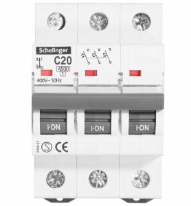 Bemko Wyłącznik nadprądowy 3P C 20A 6kA AC SCHELINGER A02-G7-3P-C20 9