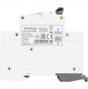 Bemko Wyłącznik nadprądowy 3P C 20A 6kA AC SCHELINGER A02-G7-3P-C20 10