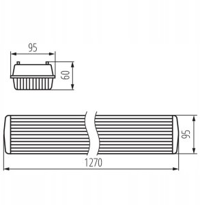 Kanlux Oprawa hermetyczna DICHT 4LED NP 236/PS bez odbłyśnika pod 2 świetlówki T8 LED 1200mm G13 max36W IP65 szary 31321 3