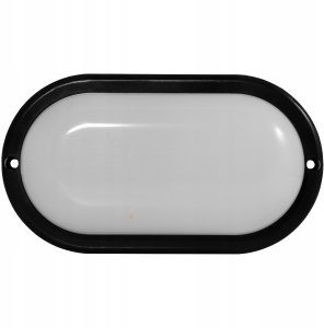 Lampa sufitowa Bemko OPRAWA LED KANLO OWALNA 8W 4000K 760LM IP54 CZARNA C45-KAN2-08-BLO-4K 3
