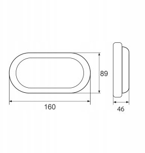 Lampa sufitowa Bemko OPRAWA LED KANLO OWALNA 8W 4000K 760LM IP54 CZARNA C45-KAN2-08-BLO-4K 7