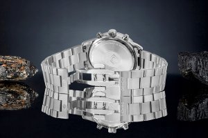 Zegarek Giewont Zegarek Męski Chronograph Sapphire Srebrno Niebieski GW4580-B3 7