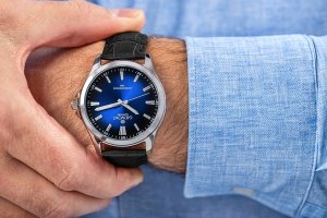 Zegarek Giewont Zegarek Męski Elegance Sapphire Czarno Niebieski GW5160-A6 4