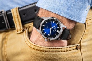 Zegarek Męski Giewont Elegance Sapphire Czarno Niebieski GW5160-A3 3