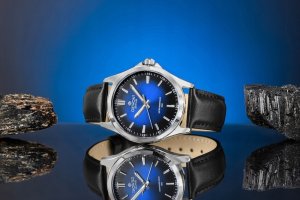 Zegarek Męski Giewont Elegance Sapphire Czarno Niebieski GW5160-A3 5