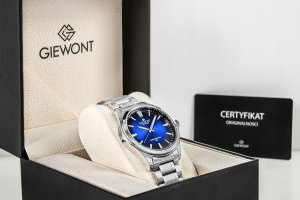 Zegarek Giewont Zegarek Męski Elegance Sapphire Srebrno Niebieski GW5160-B3 8