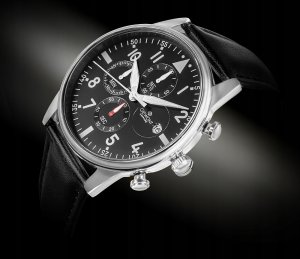 Zegarek Giewont Zegarek Męski Chronograph Sapphire Czarno Srebrny GW5630-A2 3