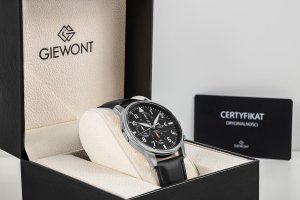 Zegarek Giewont Zegarek Męski Chronograph Sapphire Czarno Srebrny GW5630-A2 8