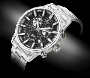 Zegarek Giewont Zegarek Męski Chronograph Sapphire Srebrny GW4580-B2 3