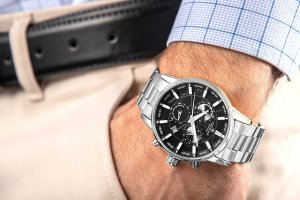 Zegarek Giewont Zegarek Męski Chronograph Sapphire Srebrny GW4580-B2 4