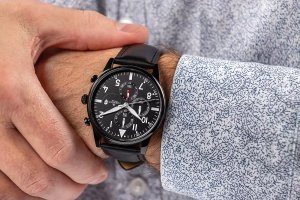 Zegarek Giewont Zegarek Męski Chronograph Sapphire Czarny GW5630-A1 2