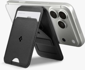 Spigen S314-3 SLIM FOLD TRIPOD MAGSAFE UNIVERSAL MAGNETIC CARD HOLDER BLACK 3