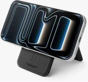 Spigen S314-3 SLIM FOLD TRIPOD MAGSAFE UNIVERSAL MAGNETIC CARD HOLDER BLACK 4