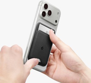 Spigen S314-3 SLIM FOLD TRIPOD MAGSAFE UNIVERSAL MAGNETIC CARD HOLDER BLACK 9
