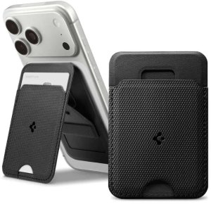 Spigen S314-1 SLIM FOLD TRIPOD MAGSAFE UNIVERSAL MAGNETIC CARD HOLDER BLACK 7