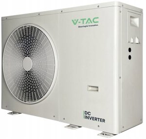 Pompa ciepła monoblok 10kW 1-faz V-TAC ATW + grzałka 3kW VT-M10KW-P1H3-W R32 4