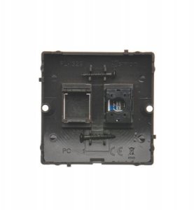 Simon Basic Gniazdo komputerowe RJ45 pojedyncze, kategoria 5e (moduł). Montaż gniazda na wkręty do puszki czarny BMF51.02/49 2