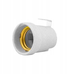 Oprawka ceramiczna E27 z mocowaniem, szara 2