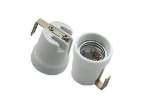 Oprawka ceramiczna E27 z mocowaniem, szara 4