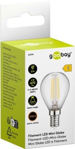 Żarówka LED filament miniglobus, 4 W, E14, 470lm, 2700K, 65394 2