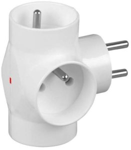 Rozgałęźnik 4-gniazdowy - 4x2P+Z, z uziemieniem, biały, filtr przeciwprzepięciowy 28137 2