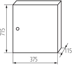 Rozdzielnica modułowa metalowa 4x12 natynkowa IP30 N+PE I klasa drzwi białe KP-DB-I-MS-412 biały 29317 7