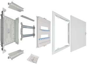 Elektro-Plast RPDM 2x14 Podtynkowa rozdzielnica z metalowymi drzwiami N+PE (28) Klasa II IK08 IDEAline 69.214 3