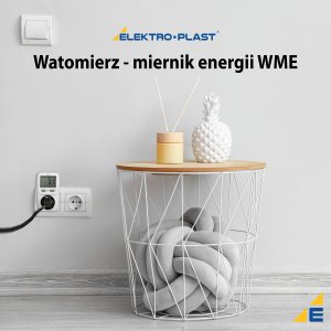Watomierz miernik energii WME 230V 16A 3680W ekran LCD koszt w euro/KWh 85.1 2