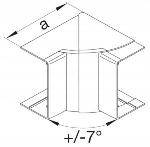 Hager Kąt wewnętrzny tehalit.LF/LFF regulowany 40x60mm, biały LFF4006049016 2