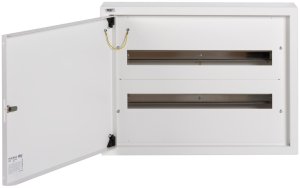 Rozdzielnica modułowa metalowa 2x24 natynkowa IP30 N+PE I klasa drzwi białe KP-DB-I-MS-224 biały 32636 2