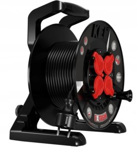 Plastrol Przedłużacz bębnowy EXTREME LINE 4 gniazda z/u IP44 16A H05RR-F 3x1,5 15m czarny W-100022 2