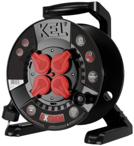Plastrol Przedłużacz bębnowy EXTREME LINE 4 gniazda z/u IP44 16A H05RR-F 3x1,5 15m czarny W-100022 4