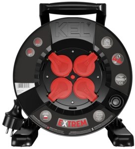 Plastrol Przedłużacz bębnowy EXTREME LINE 4 gniazda z/u IP44 16A H05RR-F 3x1,5 15m czarny W-100022 5