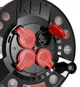 Plastrol Przedłużacz bębnowy EXTREME LINE 4 gniazda z/u IP44 16A H05RR-F 3x1,5 15m czarny W-100022 9