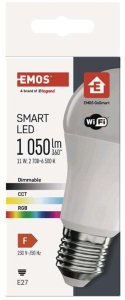 Emos GoSmart Żarówka LED A60 / E27 / 11 W / 1 050 lm / RGB / ściemnialny / Wi-Fi / ZQW515R 4