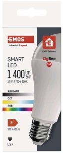 Emos GoSmart Żarówka LED A65 / E27 / 14 W (94 W) / 1 400 lm / RGB / ściemnialna / Zigbee / ZQZ516R 4