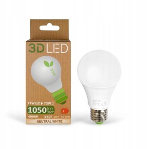 3DLED Żarówka LED 11W E27 1050lm Neutralny 4000K / GP023N11 2